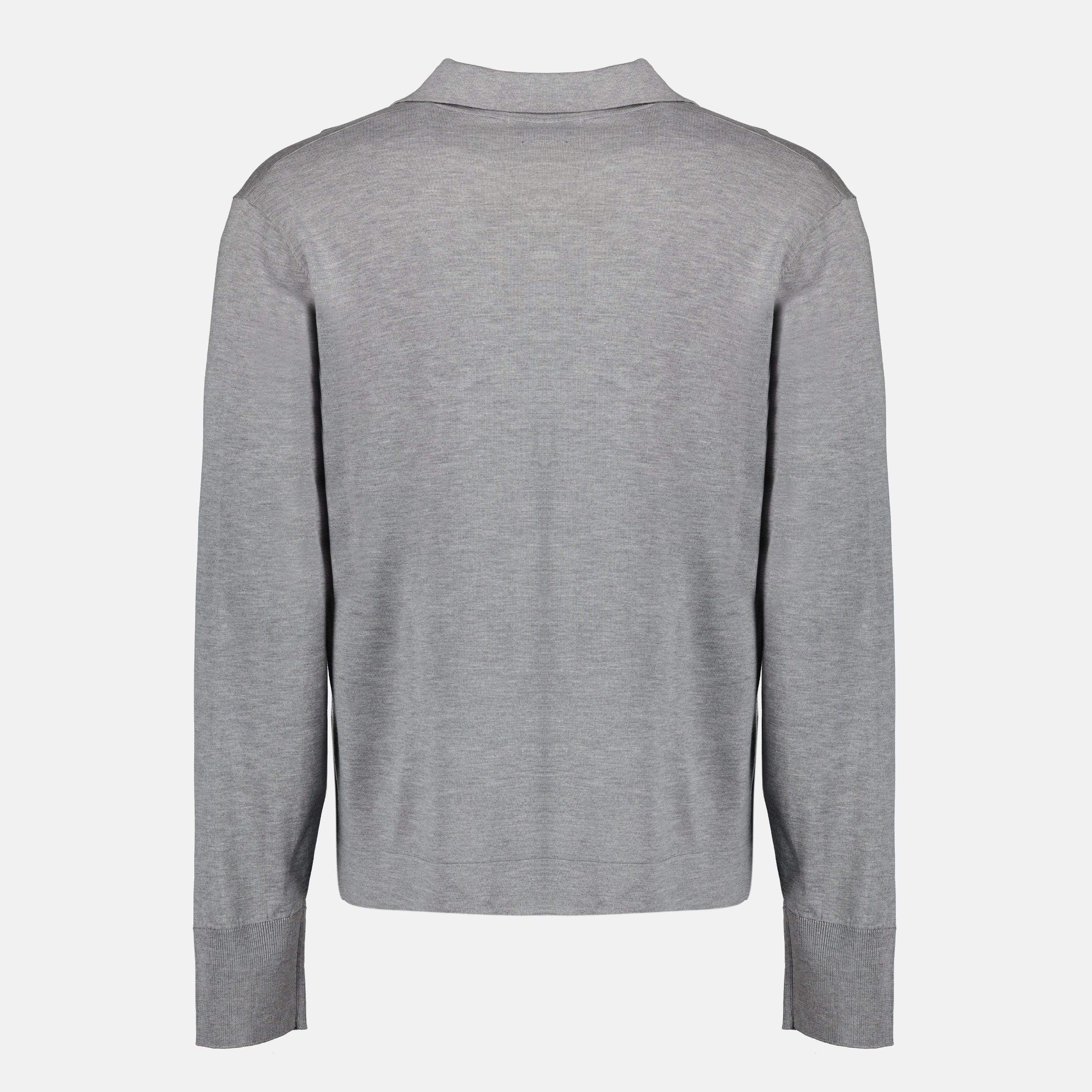 Image of Polo Simone Gray by Officine Générale for Men - Season Spring-Summer 2026 - Back View