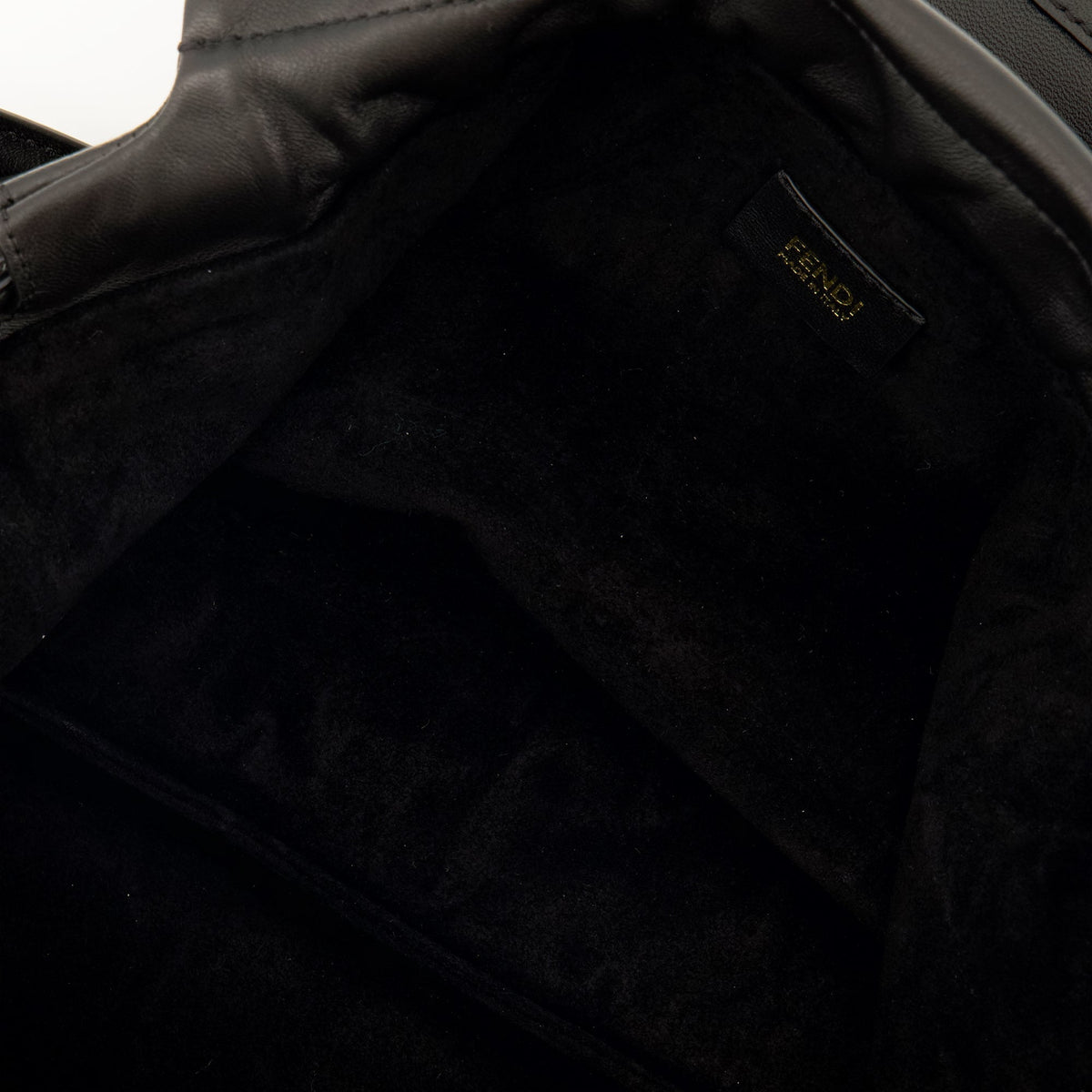 Sac en cuir noir Mamma Baguette Soft