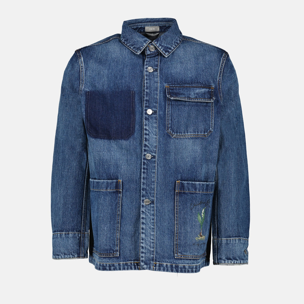 Dior denim jacket, luxury denim, blue denim jacket, Dior Autumn-Winter 2024, premium denim outerwear