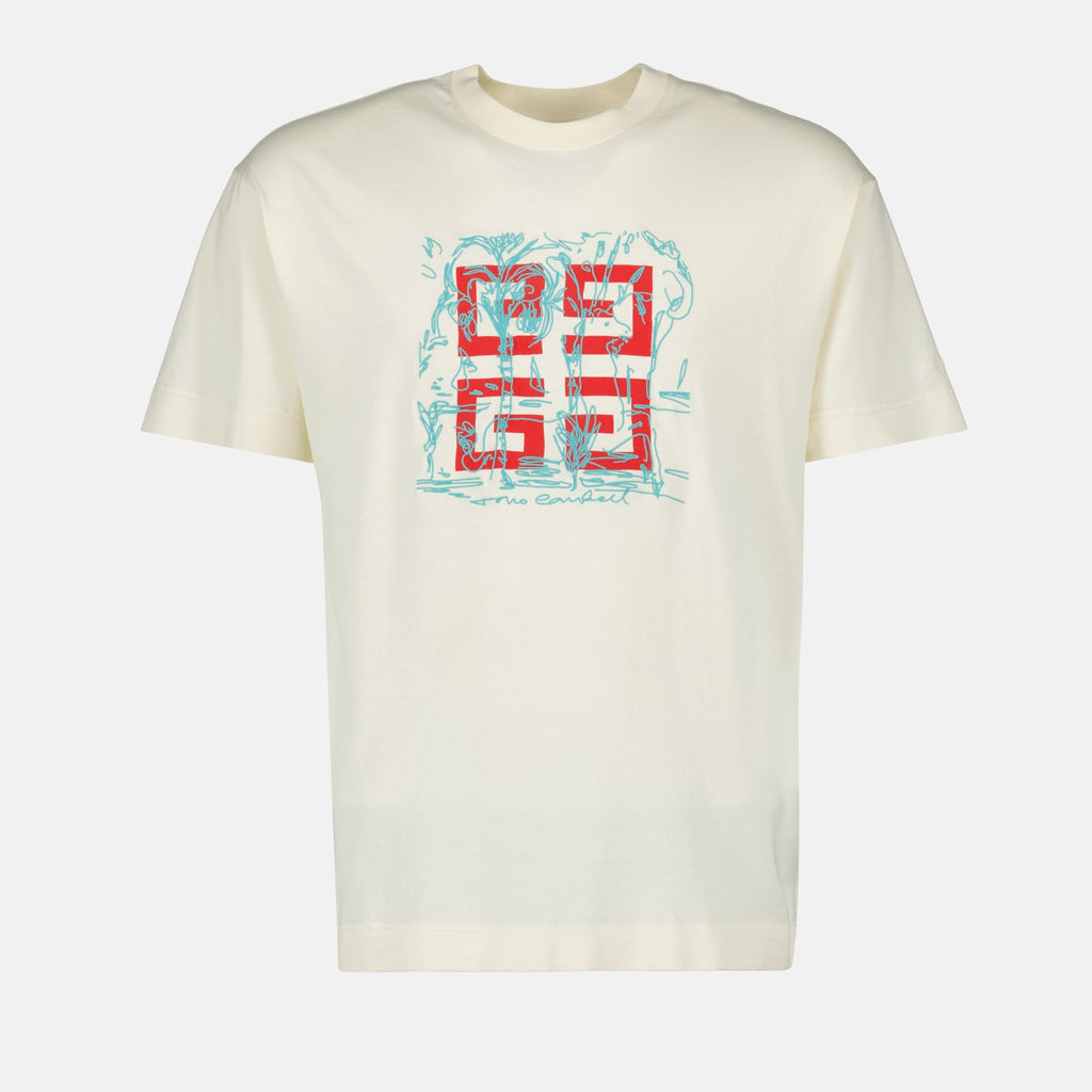 4G Printed Beige T-Shirt