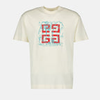 4G Printed Beige T-Shirt