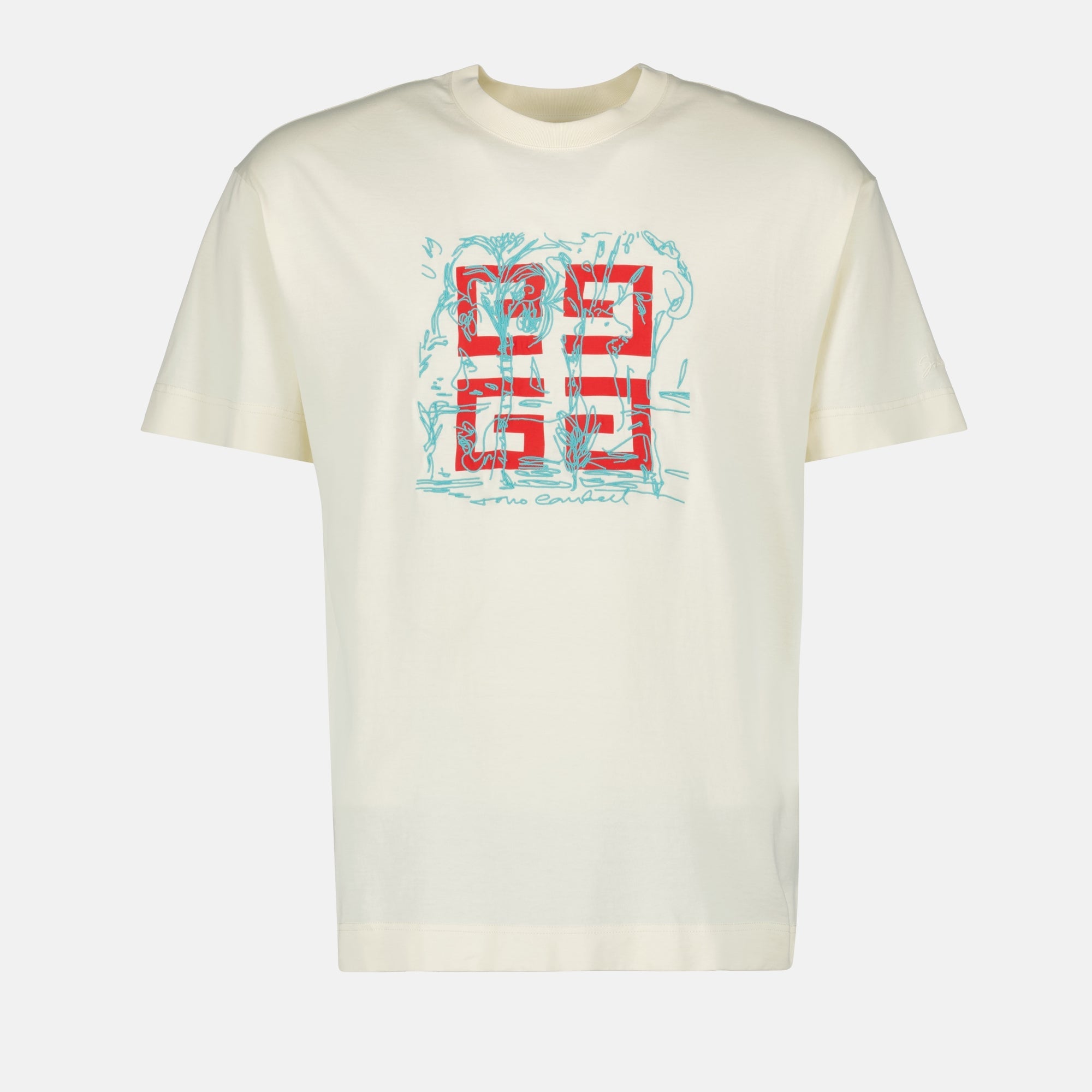 4G Printed Beige T-Shirt