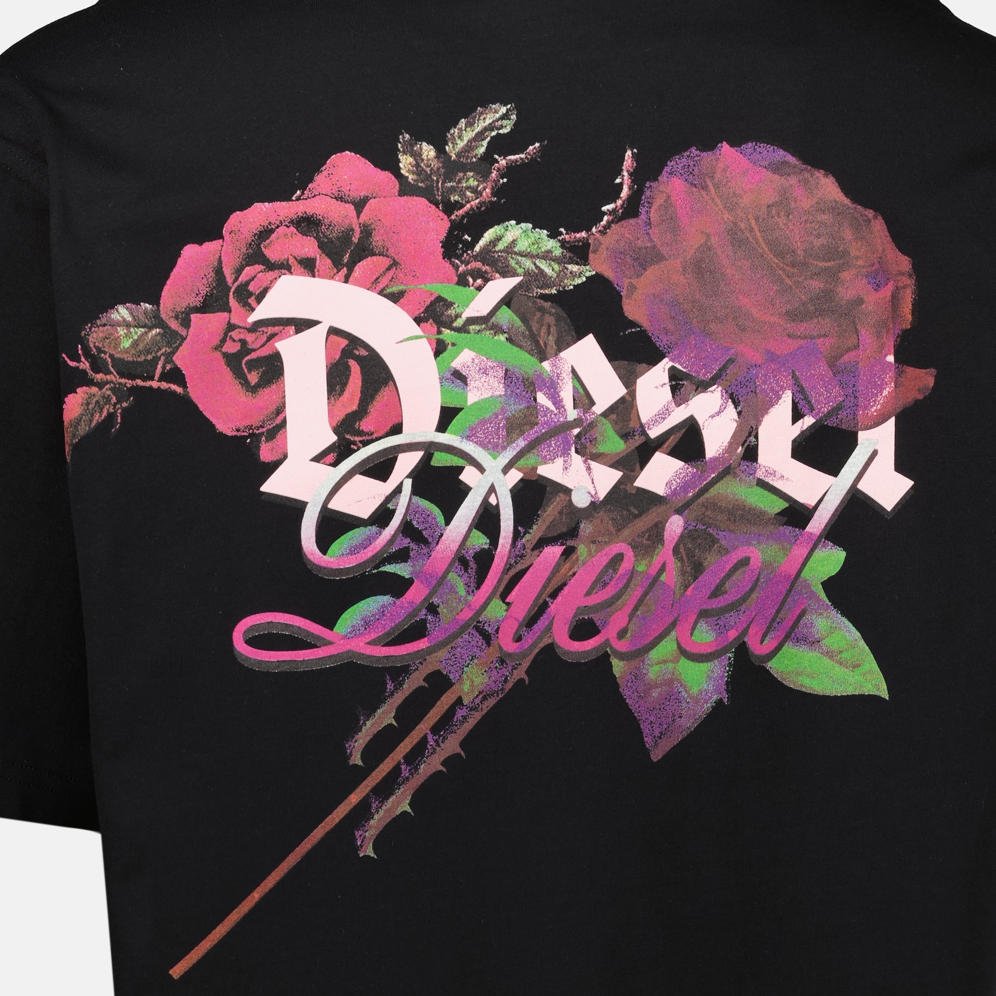 Image of T-Boggy Black T-Shirt by Diesel for Men - Season Spring-Summer 2026 - Detail View 2