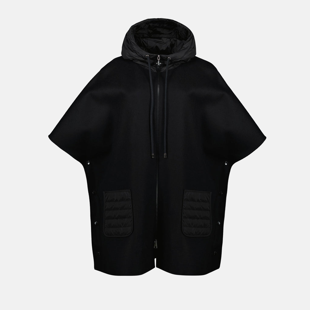 Moncler cape, hooded cape, designer outerwear, women's fashion, autumn-winter collection