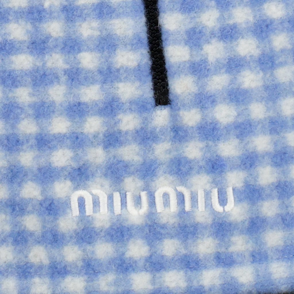 Minigonna in pile a quadretti vichy