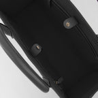 Versace tote, luxury canvas bag, black tote, high-end accessories, Medusa emblem