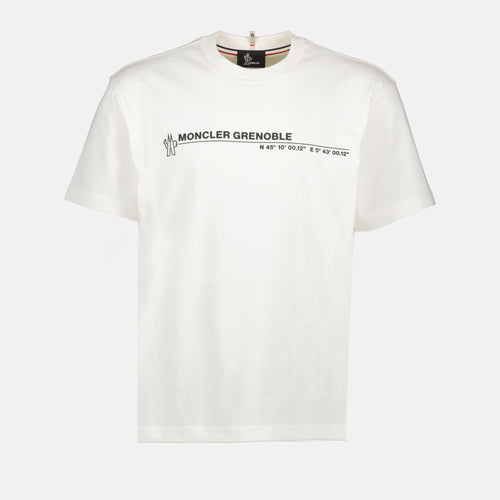 T-shirt Blanc Imprimé Moncler Grenoble