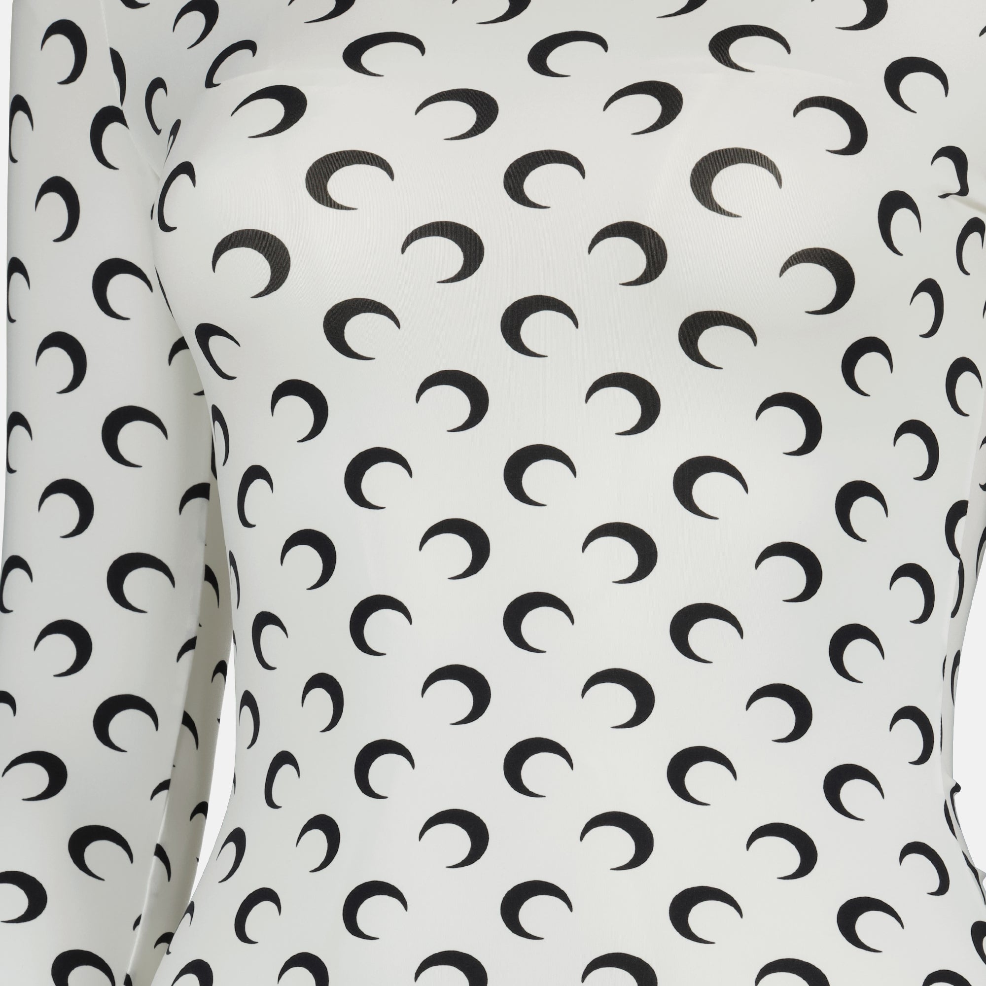 Marine Serre, Jersey Top, Moon Print, Long Sleeve Top, Autumn-Winter Collection