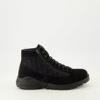 Image of Oblique Black Ankle Boots by Dior for Men - Season Autumn-Winter 2025 - Right Side View