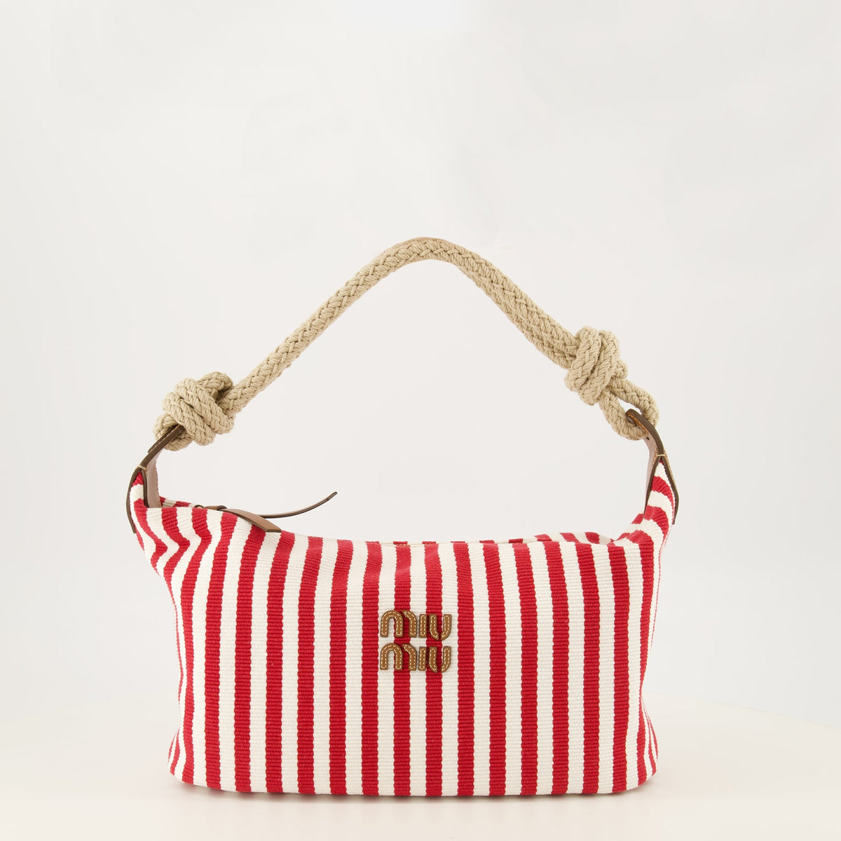 Mini bolso a rayas rojo y blanco