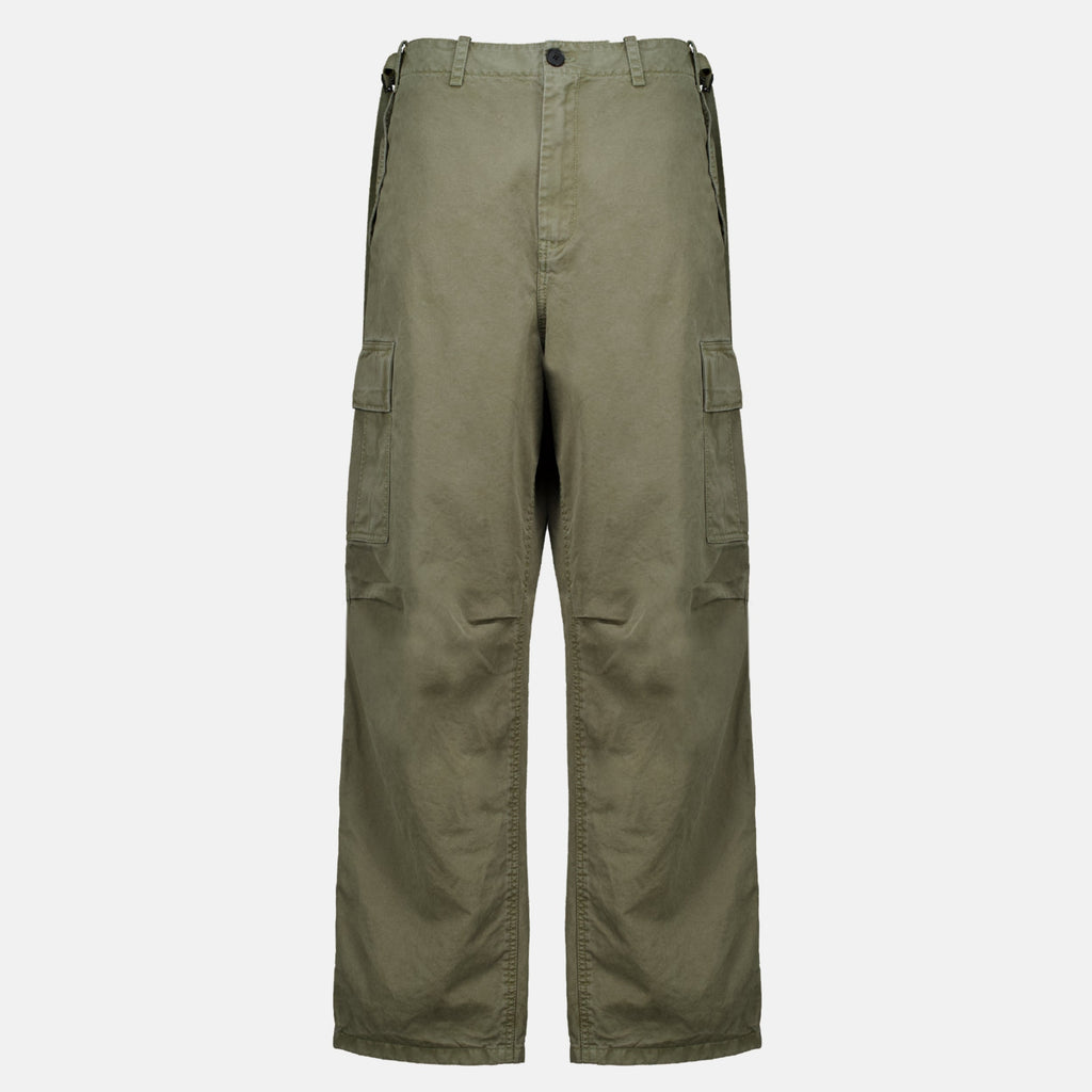 Cargo-Hose aus Drill in Khaki
