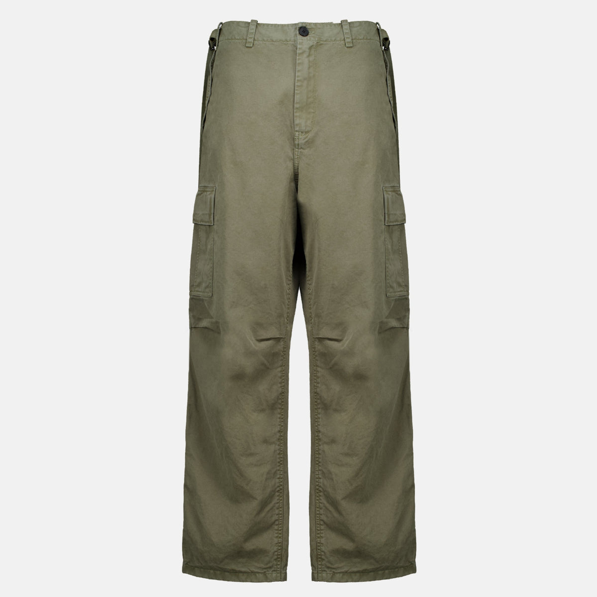 Cargo-Hose aus Drill in Khaki