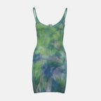 메탈릭 그린-블루 드레스