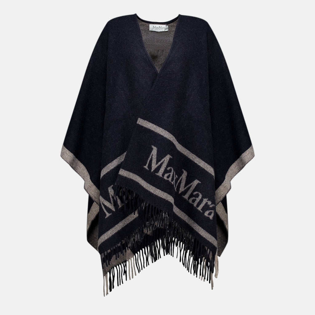 Navy Wollponcho
