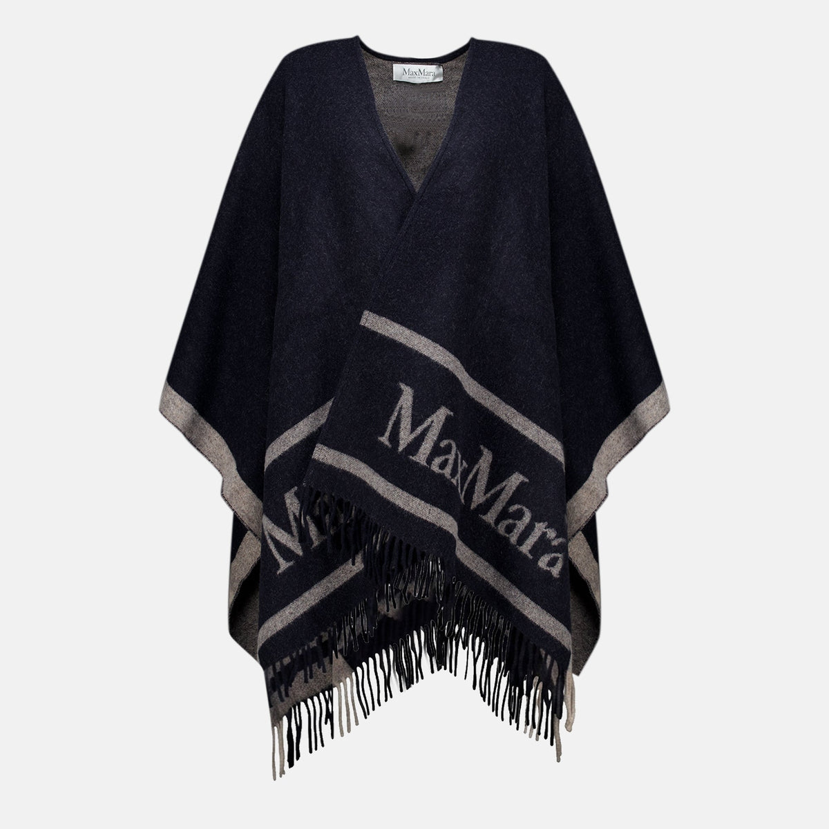 Navy Wollponcho