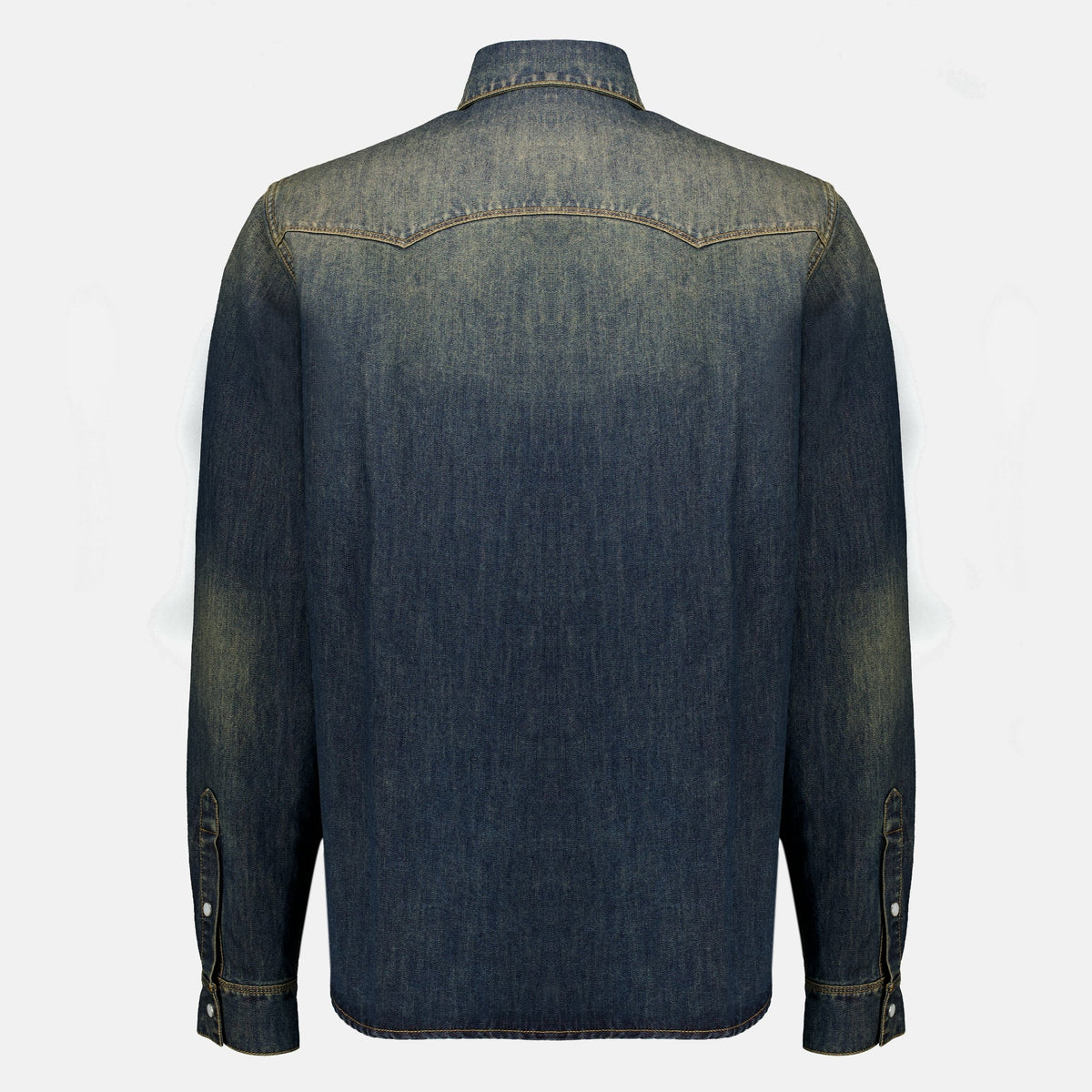 Chemise en denim bleu délavé