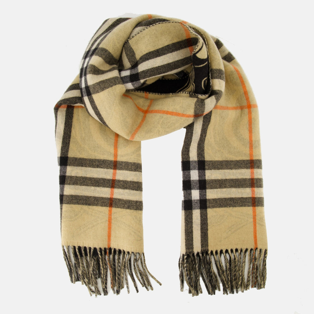 Burberry scarf, cashmere scarf, vintage check scarf, unisex accessory, Stormy Knight