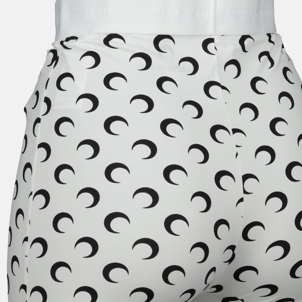 Moon bike shorts, Marine Serre shorts, high-waisted bike shorts, polyamide shorts, contemporary fashion