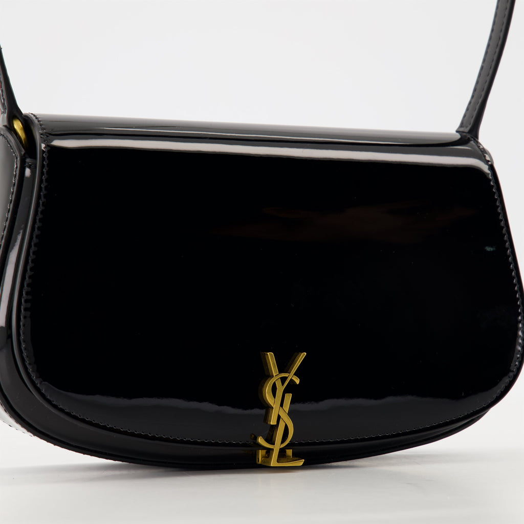 Mini Sac Voltaire, patent leather bag, Saint Laurent accessories, women’s handbags, luxury fashion