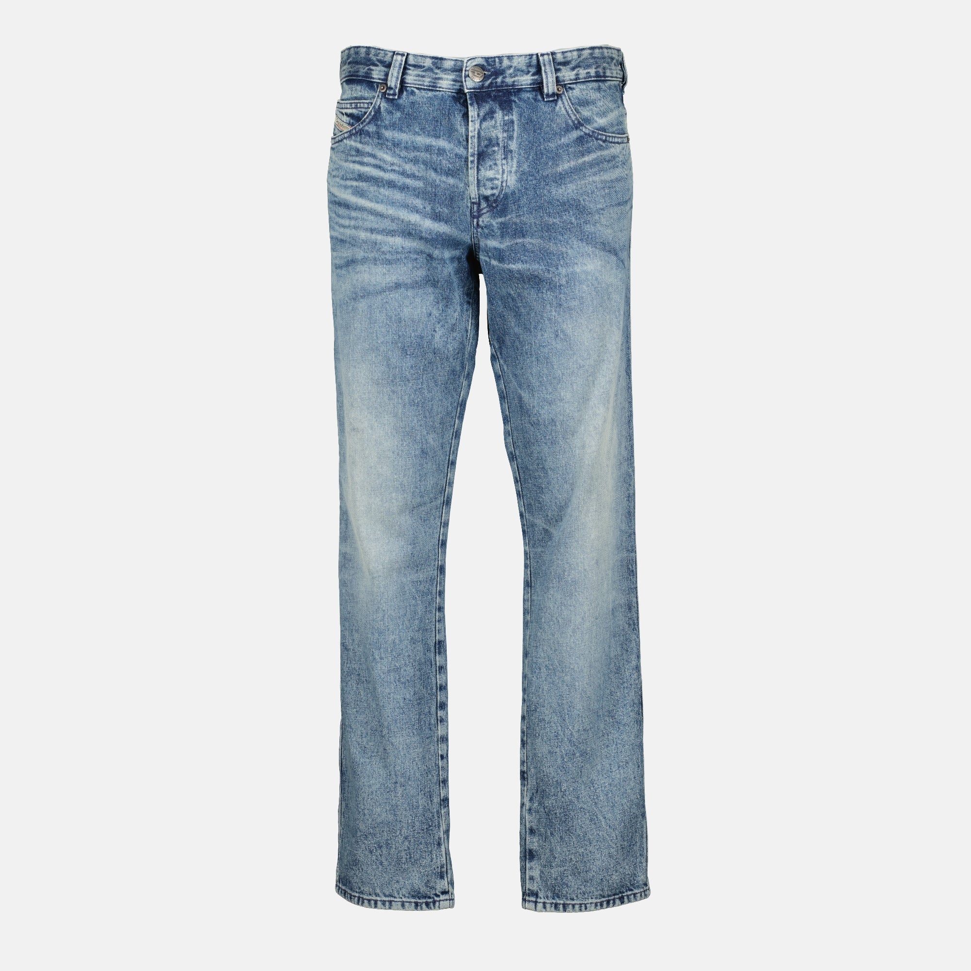 Diesel denim, D-Vyl-FSH 1993, straight-cut jeans, five-pocket design, faded blue jeans