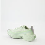 Imagen de zapatillas verdes MM6 x Salomon de Mm6 para mujeres - Temporada Primavera-Verano 2025 - Vista tres cuartos trasera derecha