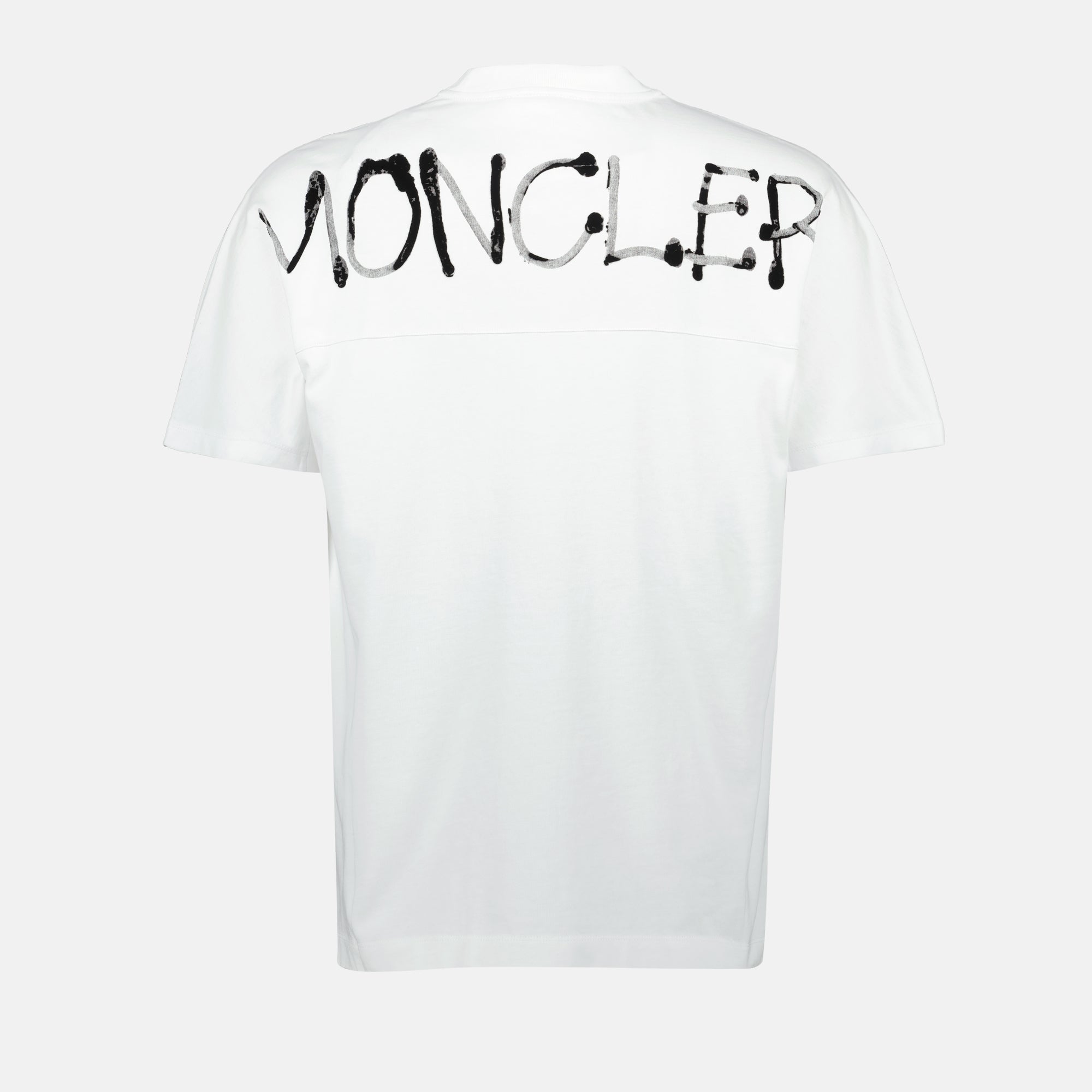 Imagem da t-shirt com logo Graffiti da Moncler para Homens - Temporada Primavera-Verão 2025 - Vista Detalhe 2