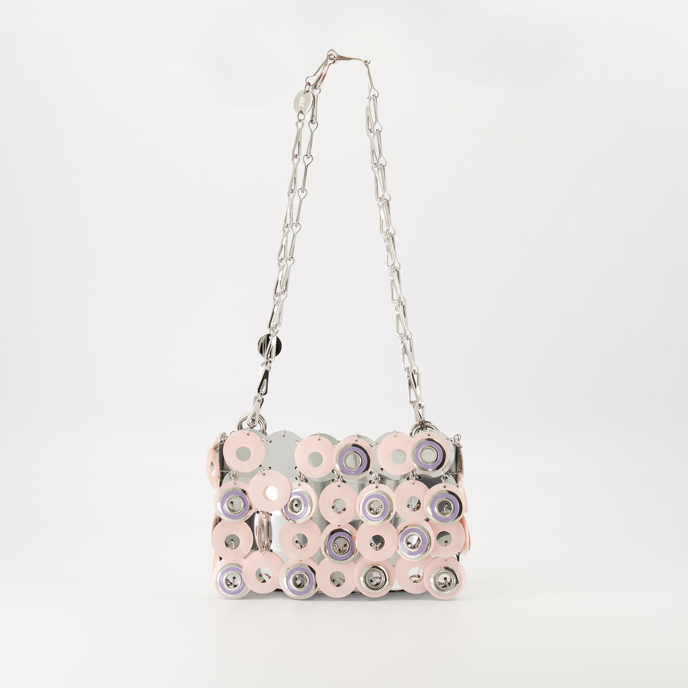 Sparkle handbag, rose violet bag, stylish accessory, modern handbag, polyester bag