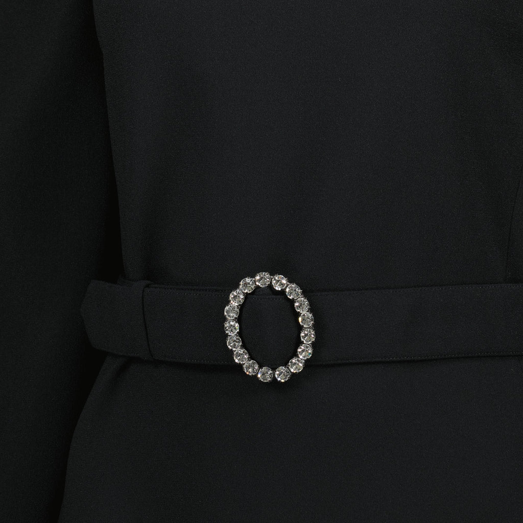 Saint Laurent dress, black backless dress, Autumn-Winter collection, fitted silhouette, designer women's dress