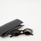 Image des lunettes de soleil noires SL 567 de Saint Laurent pour hommes - Saison Automne-Hiver 2025 - Détail 2