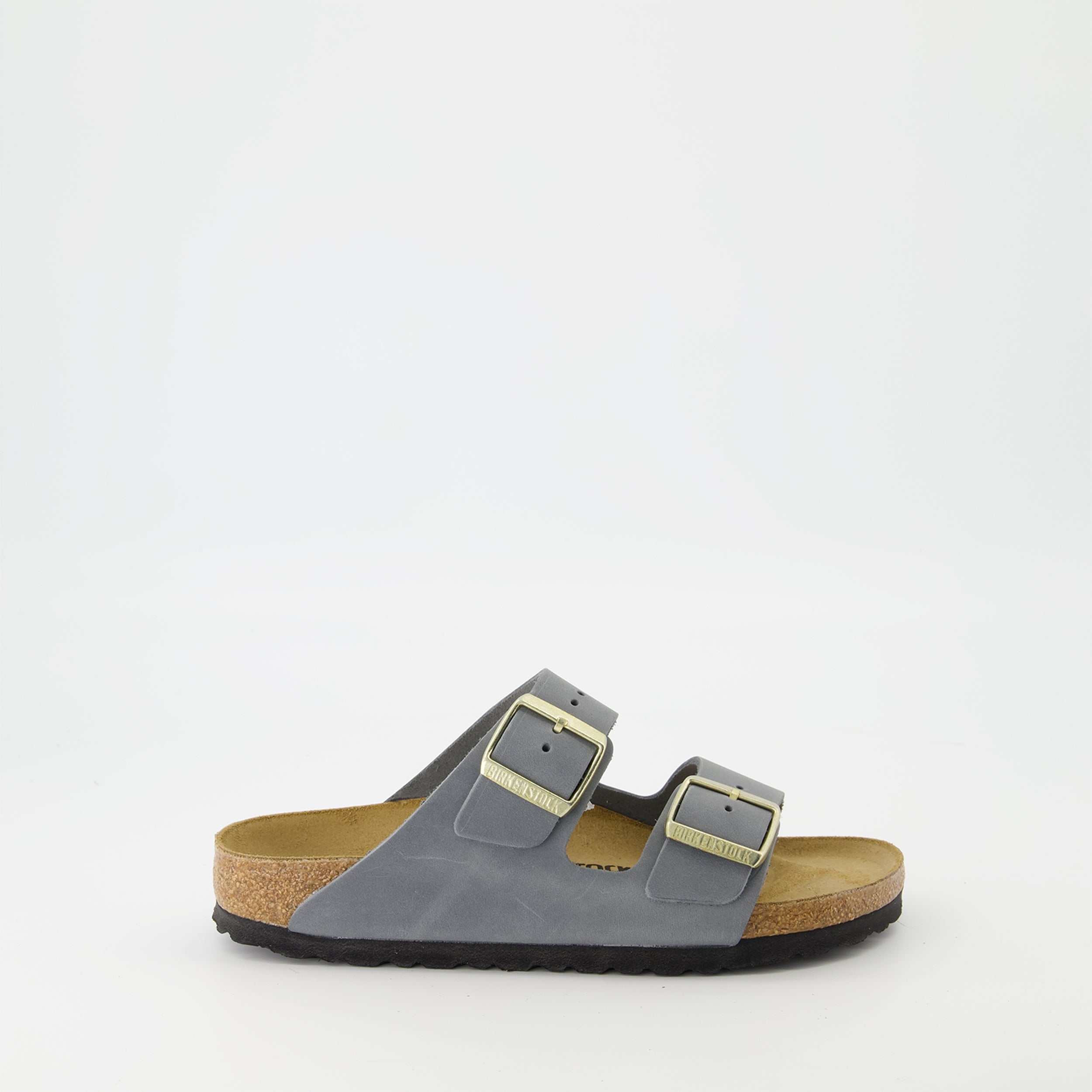 Birkenstock Arizona sandals, grey sandals, oiled leather footwear, adjustable sandals, comfortable summer shoes