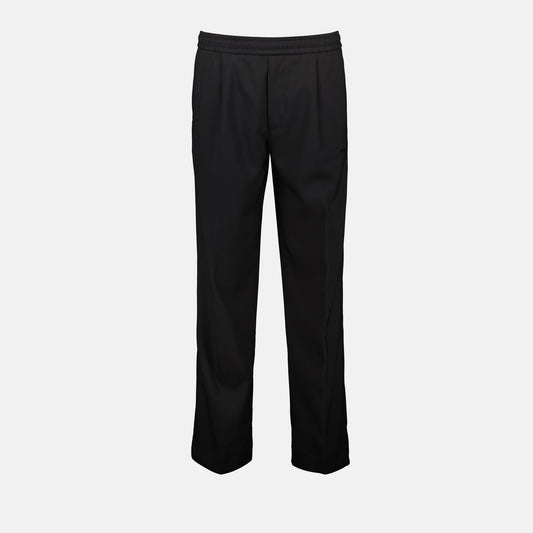 black jogger pants, Moncler pants, straight fit joggers, designer jogger pants, Autumn-Winter 2024