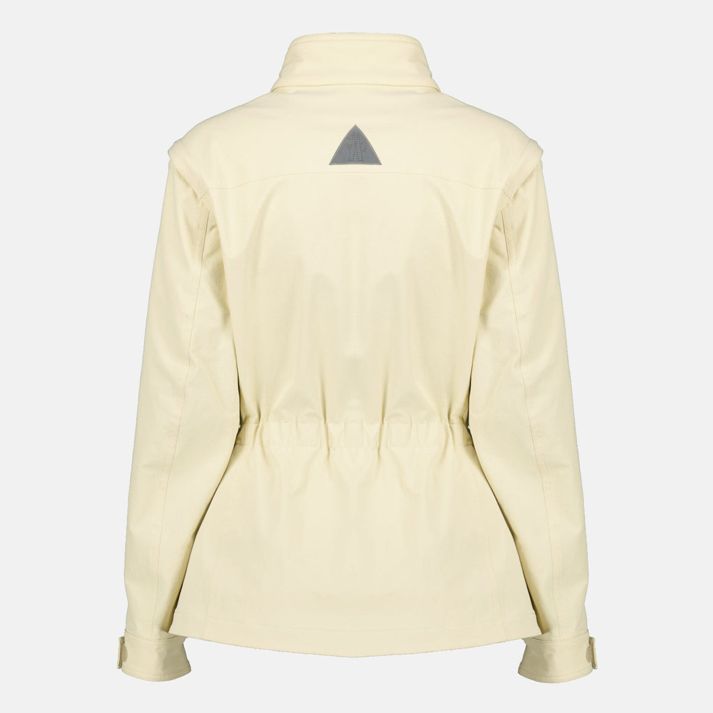 Bild der beigen Mathes 2-in-1 Militärjacke von Moncler Grenoble für Damen - Saison Frühling-Sommer 2026 - Rückansicht