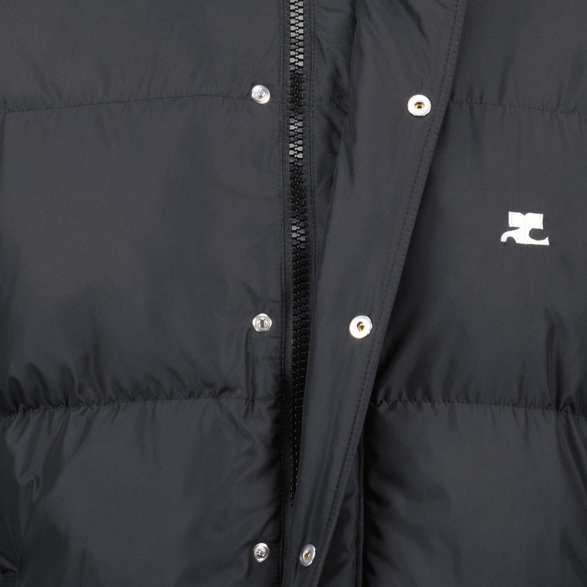 AC Black Puffer, Courrèges Jacket, Men's Outerwear, Autumn-Winter Fashion, Designer Puffer