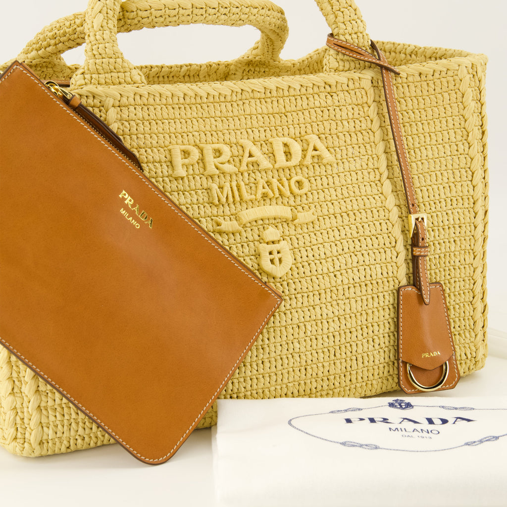 Bolso Tote de Ganchillo Beige
