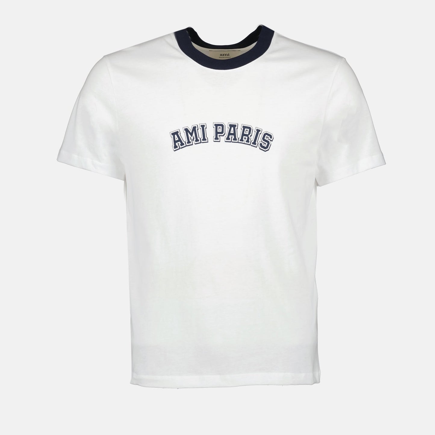 Ami Paris T-shirt, Bicolor T-shirt, Organic Cotton Tee, Autumn-Winter 2024, Luxury T-shirt