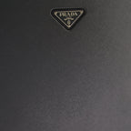 leather rolling luggage, Prada, travel accessories, cabin luggage, luxury travel bag