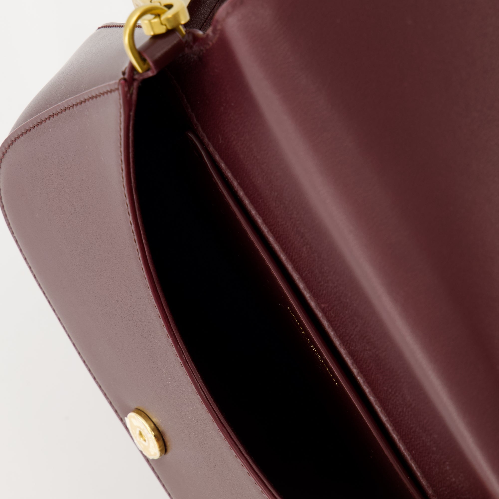 Mini Sac Volatire, Saint Laurent bag, bordeaux leather handbag, luxury accessories, autumn/winter collection