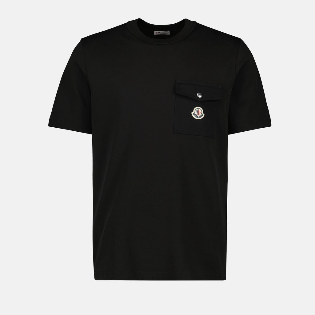 Image of Logo Pocket T-Shirt by Moncler for Men - Season Spring-Summer 2025 - Front View