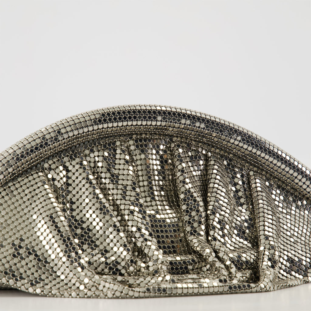 Image of Metallic Mesh Clutch Bag by Rabanne for Women - Season Spring-Summer 2025 - Detail View 1