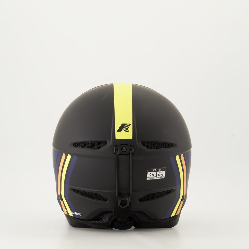 ski helmet, black helmet, Faito K-Way, winter sports gear, luxury ski accessories