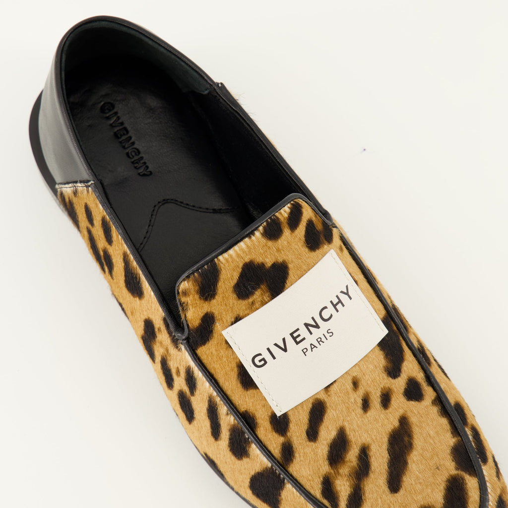 Givenchy loafers, leopard print shoes, luxury footwear, men's loafers, premium leather shoes