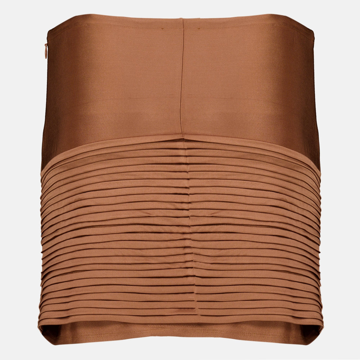 Brown Satin Mini Skirt