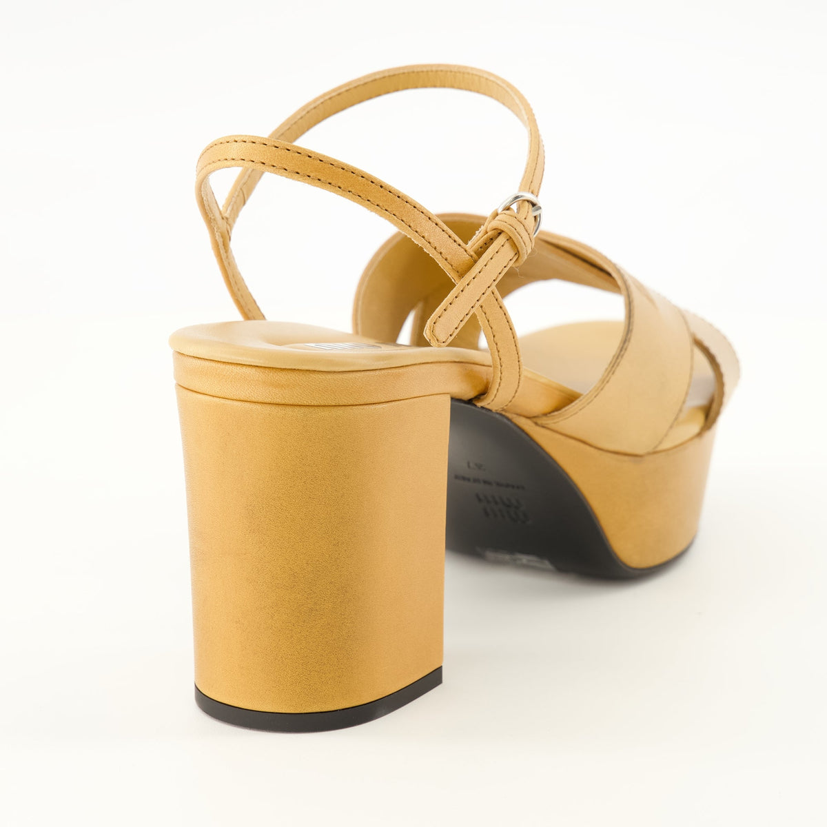 Leather Brown Heeled Sandals