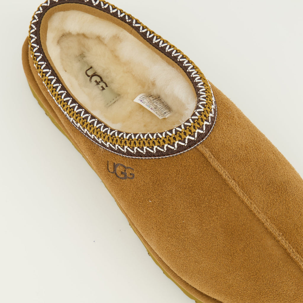 Imagen de las mules marrones Tasman II de Ugg para hombres - Temporada Primavera-Verano 2026 - Vista de detalle superior