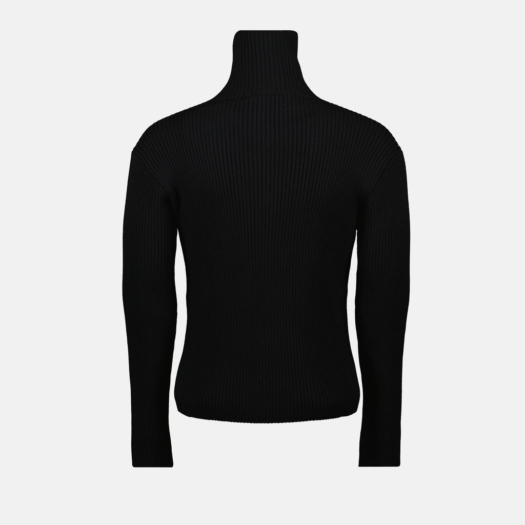 black wool polo courreges men 15434779689340