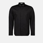 embroidered shirt, Dior shirt, black shirt, poplin cotton shirt, elegant menswear