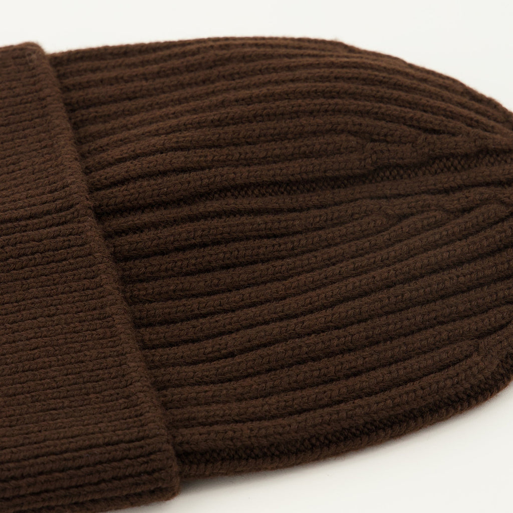 brown wool bonnet, Moncler Grenoble, Autumn-Winter collection, luxury accessories, wool headwear