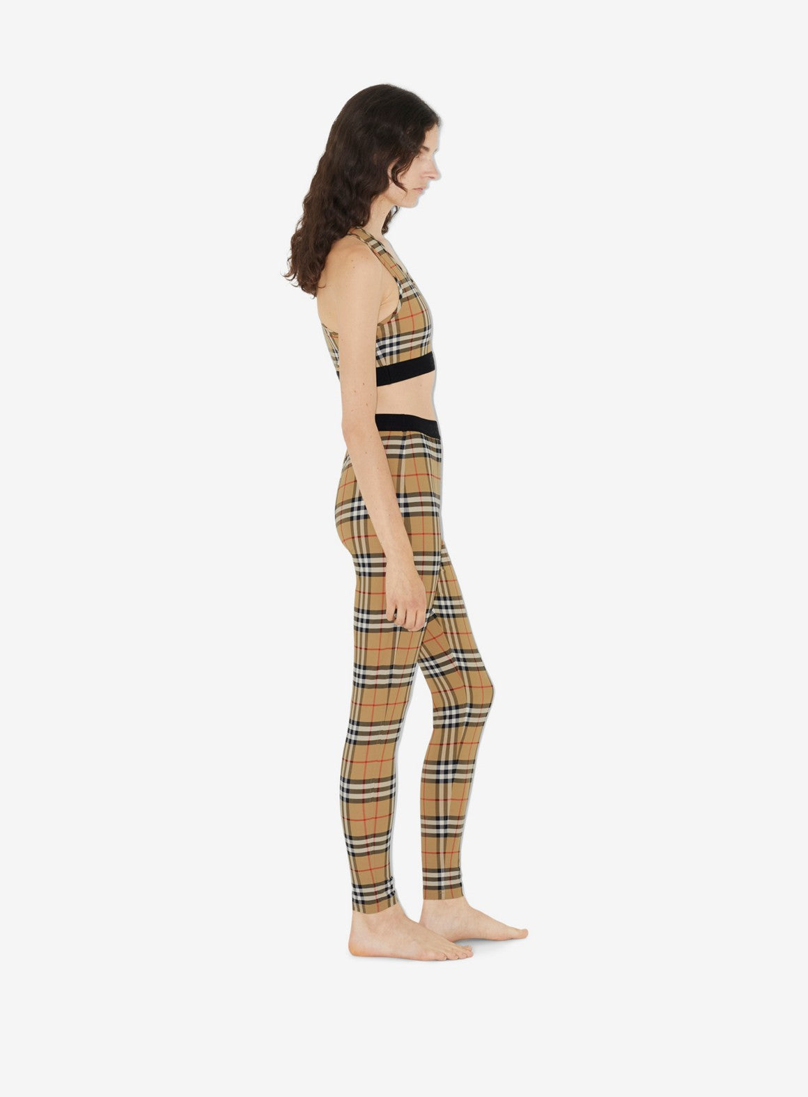 1. Burberry leggings
2. Women's fashion
3. Vintage check pattern
4. Luxury apparel
5. High-end leggings