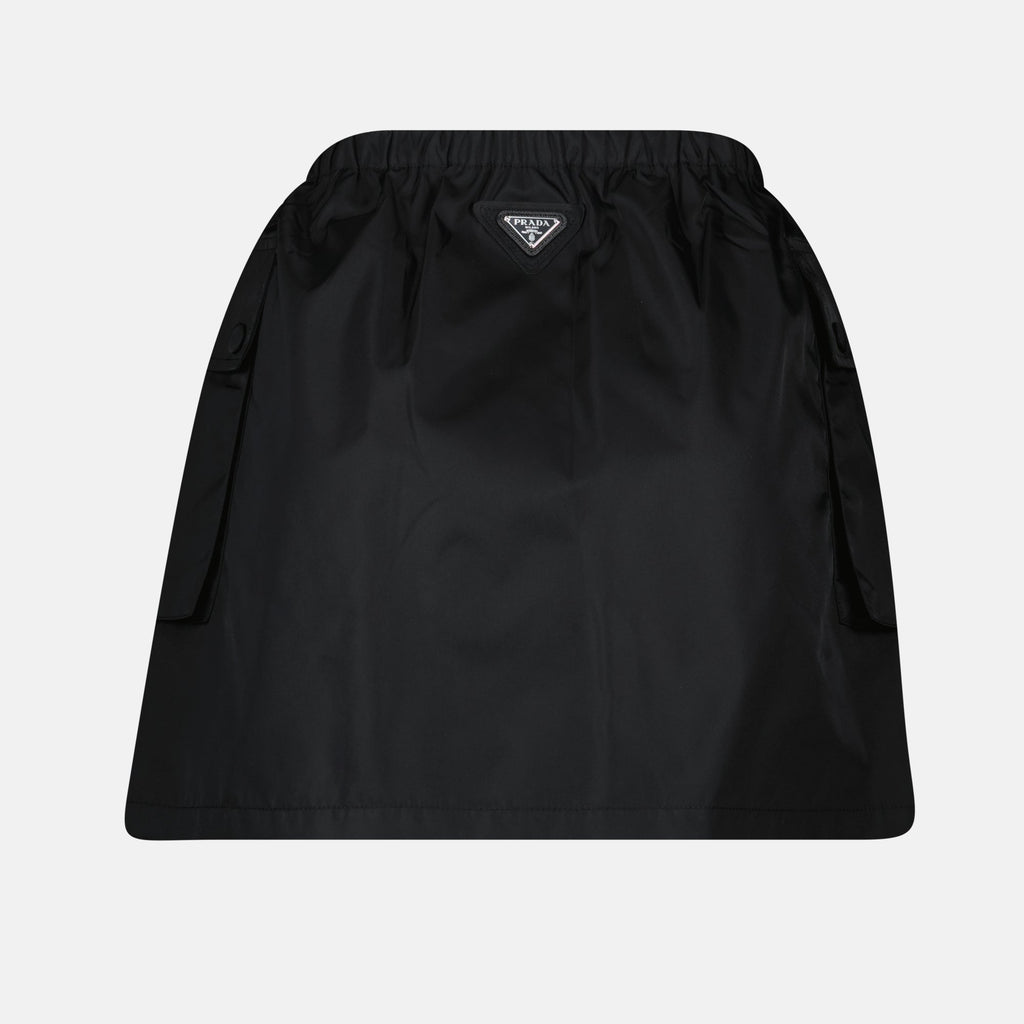 Re-Nylon skirt, Prada clothing, flared skirt, sustainable fashion, eco-friendly textile
