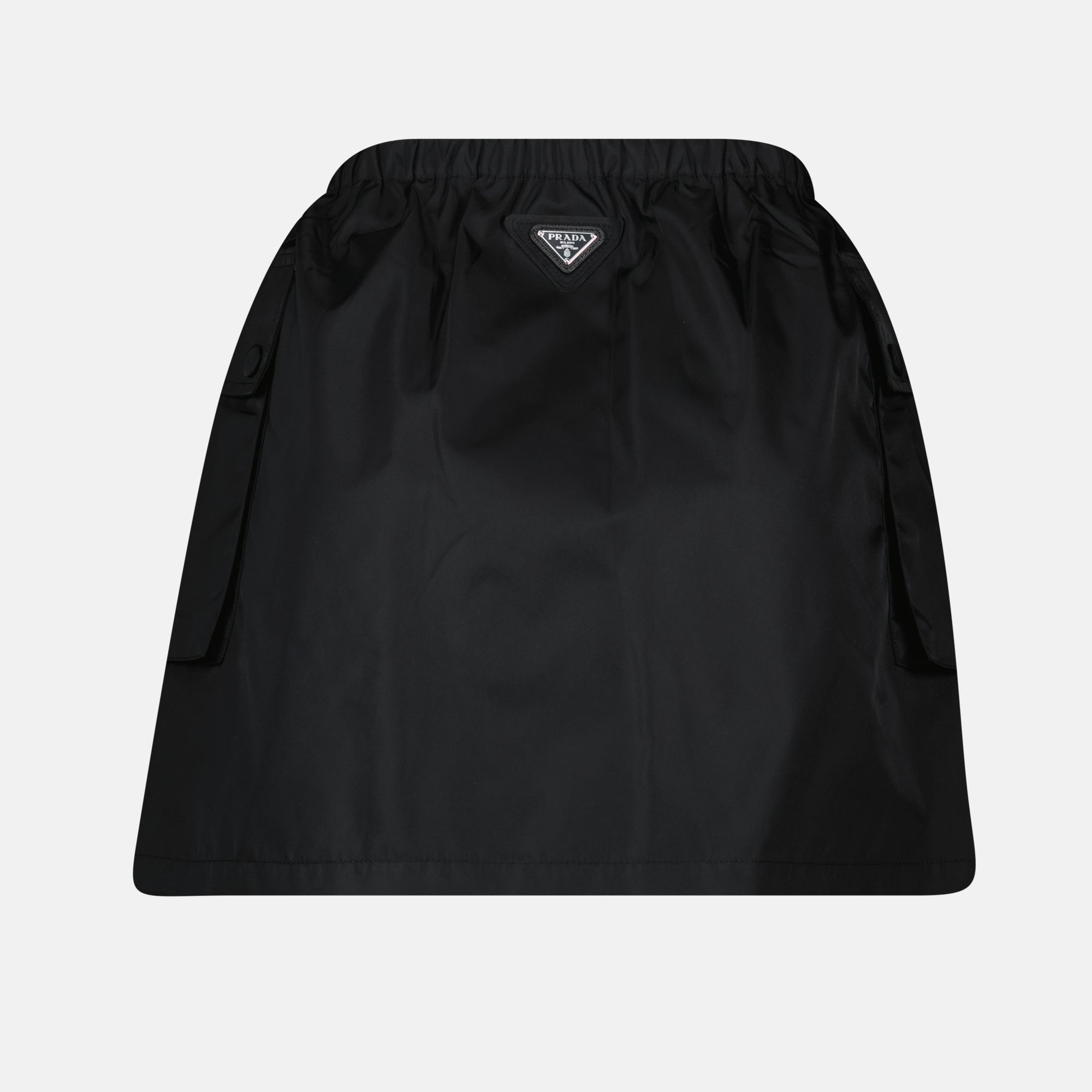 Re-Nylon skirt, Prada clothing, flared skirt, sustainable fashion, eco-friendly textile